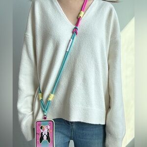 🩷🩵Handmade 3-in-1 Lanyard Crossbody | Wrist Phone Strap